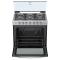 Whirlpool WER5100S estufa Integrado Gas licuado de petróleo (GLP) Gris, acero satinado