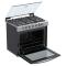 Whirlpool WER5100S estufa Integrado Gas licuado de petróleo (GLP) Gris, acero satinado