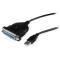 StarTech.com Cable de 1.8m Adaptador de Impresora Paralelo DB25 a USB A