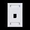 Placa de pared Keystone de 1 salida, color blanco, para jacks Keystone Z-MAX y MAX KFP-S-01-02S