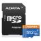 Micro Secure Digital ADATA Premier A1 UHS-I 512GB Class 10 - Velocidad de lec/esc 100/25 (MB/s). AUS