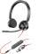 POLY Auriculares estéreo USB-C Blackwire 3325 con certificación de Microsoft Teams + conector de 3