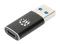 Manhattan 153980 cambiadores de género de cables USB A USB C Negro