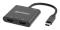 Manhattan Adaptador multipuerto con USB tipo C macho a dos puertos HDMI (hasta 4K@60Hz), USB-A (480 
