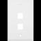 Placa de Pared (Face Plate) / 2 Puertos / Color Blanco / Caja con 20 Piezas / ABS DS-1FPA2-A