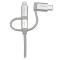 StarTech.com Cable Trenzado de 1m USB a Lightning USB-C y Micro USB - Cable Cargador para Teléfono 