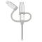 StarTech.com Cable Trenzado de 1m USB a Lightning USB-C y Micro USB - Cable Cargador para Teléfono 