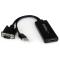 StarTech.com Adaptador VGA a HDMI con audio y alimentación USB – Convertidor VGA a HDMI portátil