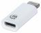 Manhattan 390620 Lightning Micro-USB B Blanco adaptador de cable