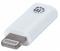 Manhattan 390620 Lightning Micro-USB B Blanco adaptador de cable