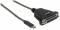 Manhattan 152518 USB-C Paralelo Negro adaptador de cable