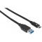 CABLE USB 3.1, GEN 2, A MACHO/ C MACHO, 10 GBPS, 1 M, NEGRO MANHATTAN 353373