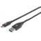CABLE USB 3.1, GEN 1, A MACHO/ C MACHO, 5 GBPS, 2 M, NEGRO MANHATTAN 354974