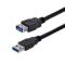 CABLE DE 1M DE EXTENSIÃ“N ALARGADOR PASIVO USB 3.0 SUPERSPEED - MACHO A HEMBRA USB A - EXTENSOR - NEGRO - STARTECH.COM MOD. USB3SEXT1MBK USB3SEXT1MBK