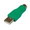 ADAPTADOR TECLADO O MOUSE USB A CONECTOR PS/2 MINIDIN - 1X MACHO USB - 1X  HEMBRA MINI-DIN - VERDE - STARTECH.COM MOD. GC46MF GC46MF