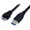 CABLE 50CM USB 3.0 SUPER SPEED SS MICRO USB B MACHO A USB A MACHO ADAPTADOR - NEGRO - STARTECH.COM MOD. USB3AUB50CMB USB3AUB50CMB
