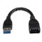 CABLE DE 15CM EXTENSOR USB 3.0 - ALARGADOR USB 3.0 SUPERSPEED NEGRO - STARTECH.COM MOD. USB3EXT6INBK USB3EXT6INBK
