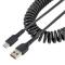 CABLE DE 50CM DE CARGA USB A A USB C, CABLE USB TIPO C EN ESPIRAL DE CARGA RAPIDA, CABLE USB 2.0 A A USBC NEGRO - STARTECH.COM MOD. R2ACC-50C-USB-CABLE R2ACC-50C-USB-CABLE