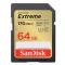 MEMORIA SANDISK SDXC 64GB EXTREME 170MB/S 4K CLASE 10 U3 V30 SDSDXV2-064G-GNCIN