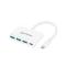 HUB USB-C,MANHATTAN,168434, 3 PTOS A + 1 PTO C PD, 5GBPS, BLANCO 168434
