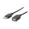 CABLE USB,MANHATTAN,308519, V2.0 EXT. TIPO A  0.9M NEGRO 308519