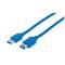 CABLE USB,MANHATTAN,325394, V3.2 EXT. TIPO A  1.0M AZUL, 5GBPS 325394