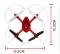Drone Syma X11 Cuadrupedo con pila recargable, Color Rojo