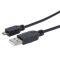 Manhattan Cable USB A Macho - Micro USB B Macho, 50cm, Negro