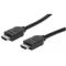 CABLE HDMI MANHATTAN DE ALTA VELOCIDAD CON CANAL ETHERNET, M-M, BLINDADO, NEGRO, 10 M 323246