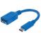 CABLE MANHATTAN USB TIPO-C  CM-AH  15CM  3A AZUL 353540