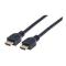 CABLE HDMI 2.0 M-M  MANHATTAN DE ALTA VELOCIDAD CON ETHERNET PARA PARED (INTRAMURO) 1.0 MTS (3FT) BLINDADO COLOR NEGRO 353922