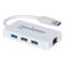 HUB MANHATTAN DE 3 PUERTOS USB 3.0 CON ADAPTADOR GIGABIT ETHERNET. UN PUERTO 10/100/1000 MBPS 507578