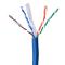 Bobina de cable UTP 4 pares CAT6 100% Cobre, color Azul, 23 AWG, 305M, GCB-008