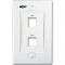 Nexxt Solutions Placa para Pared Doble, RJ-45, 2 Salidas, Blanco