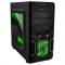 GABINETE EAGLE WARRIOR GAMING VERDE SIN FUENTE ATX/MATX CG04R0RIHB010