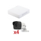 Kit IP 4 Canales 720P / 4 Camaras 1MP / 1 NVR 4 Cánales + 4 Puertos PoE / Hik-Connect P2P / Solo falta agregar cable UTP y HDD IPK4C/ND
