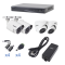 Sistema TURBOHD 1080p / DVR 4 Canales / 2 Cámaras Bala (exterior 2.8 mm)  / 2 Cámaras Eyeball (exterior 2.8 mm) / Transceptores / Conectores / Fuente de Poder Profesional KEVTX8T2BW/2EW