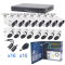 Sistema TURBOHD 1080P H.265+  Incluye DVR 16 ch / 8 cámaras bala (interior - ext, 2.8mm, color blanco)  / 8 domos eyeball (interior - exterior, 2.8mm) / transceptores / conectores / Fuente profesional Heavy Duty 20A, Hasta 15Vcd para Larga Distanci KEVTX8