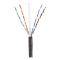 Bobina de Cable UTP de 4 Pares, Para Exterior con Gel, Cat6 (23 AWG), Industrial para Climas Extremos, Color Negro, 305 m PUO6C04BL-CEG