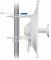 Antena Ubiquiti RocketDish RD-5G30 4.9 - 5.9 GHz Ganancia 30 dBi, Dimensiones 65 cm / Peso 9.8 kg