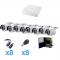 Sistema Legend TurboHD 720P de 8 canales compatible con P2P incluye 8 HRB900W (bullet interior/exterior 900TVLs 3.6mm color blanco), transceptores, adaptadores de voltaje y fuente de poder profesional STURBOXHRBW8