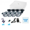 Sistema LEGEND TURBOHD 720P de 4 canales compatible con P2P. Incluye 4 EYB119F (Bullet Interior / exterior 3.6mm), Transceptores, adaptadores de voltaje y Fuente de Poder Profesional TURBOXSEYB4