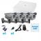 Sistema LEGEND TURBOHD 720P de 4 canales compatible con P2P. Incluye 4 EYB119VDR (Bullet Interior / exterior 3.7 - 12mm), Transceptores, adaptadores de voltaje y Fuente de Poder Profesional TURBOXSEYB4V