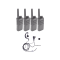 Kit de 4 radios Txpro TX500 VHF 136-174 Mhz 5 Watts 16 Canales con auricular manos libres TXEHK TX500KIT