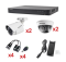 Sistema Hikvision KH1080P2BW/2DW, TURBOHD 1080p / DVR 4 Canales / 2 Cámaras Bala (exterior 2.8 mm) / 2 Cámaras Domo (interior 2.8 mm) / Transceptores / Conectores / Fuente de Poder Profesional.