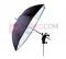 Sombrilla para Fotografía, Extragrande de 110cm , Plata/Negro, y Translucida, Doble Uso