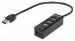 Manhattan 163828 nodo concentrador USB 3.2 Gen 1 (3.1 Gen 1) Type-A 5000 Mbit/s Negro