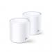 TP-LINK DECO X60(2-PACK) sistema wi-fi de malla Doble banda (2,4 GHz / 5 GHz) Wi-Fi 6 (802.11ax) Bla