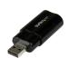 StarTech.com Tarjeta de Sonido Estéreo USB Externa Adaptador Convertidor - Negro