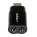 StarTech.com Tarjeta de Sonido Estéreo USB Externa Adaptador Convertidor - Negro